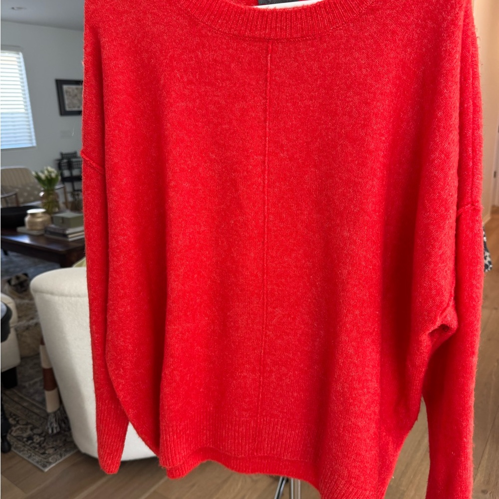 Vince Camuto Vibrant Red Crew Neck Sweater